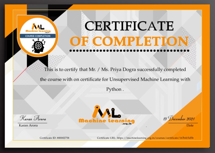 Machine Learning Online Course With Certificate