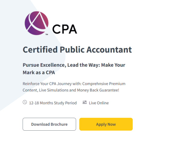 Accounting Certification Online Course CPA