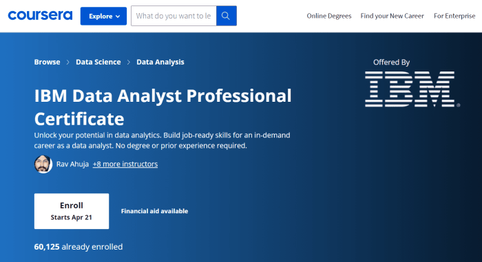 Online Courses For Data Analytics Certification Beginners